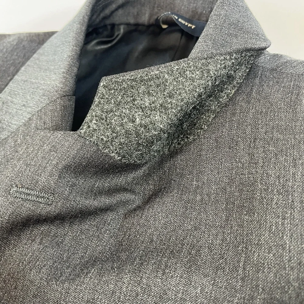 Banana Republic Blazer‎ Mens 40R Gray 3 Button Sport Coat Wool Suit Jacket Solid